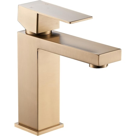 Chery Industrial Modern Bathroom Sink Faucet, W/ Complete Drain Gold LB-3201G